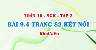 Bài 9.4 trang 82 Toán 10 Kết nối tri thức Tập 2